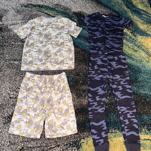 Kids Smiley and Camo Pajama Set